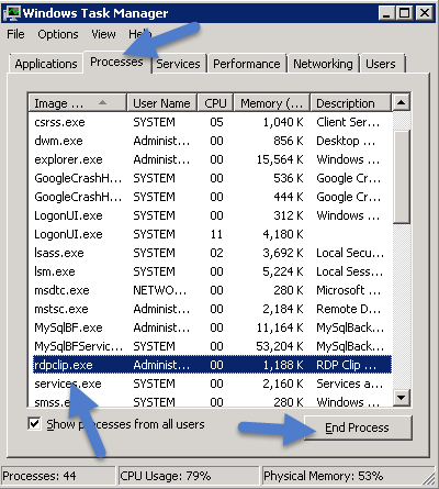 >How to fix the copy paste feature on a Windows VPS