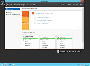 Windows Server 2012r2 Desktop and Server Manager Windows