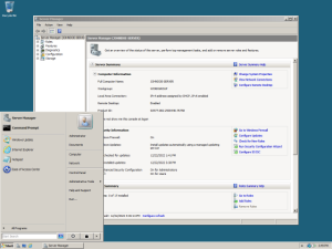 Windows Server 2008r2 Desktop and Server Manager Windows